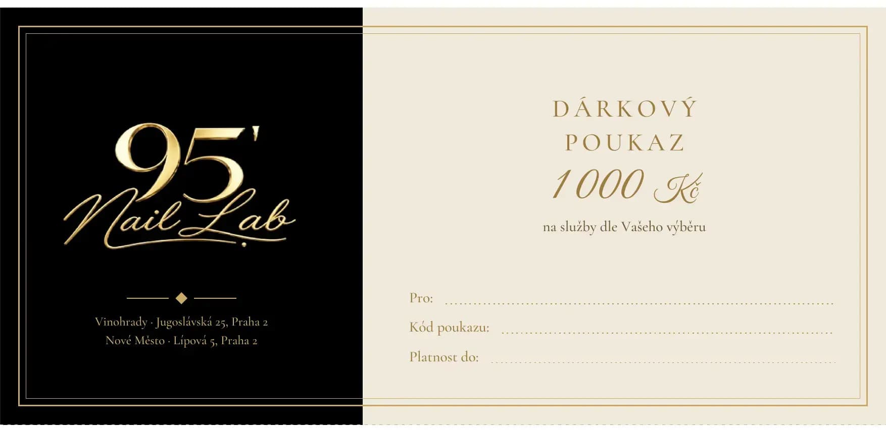 Dárkový poukaz 1000 Kč